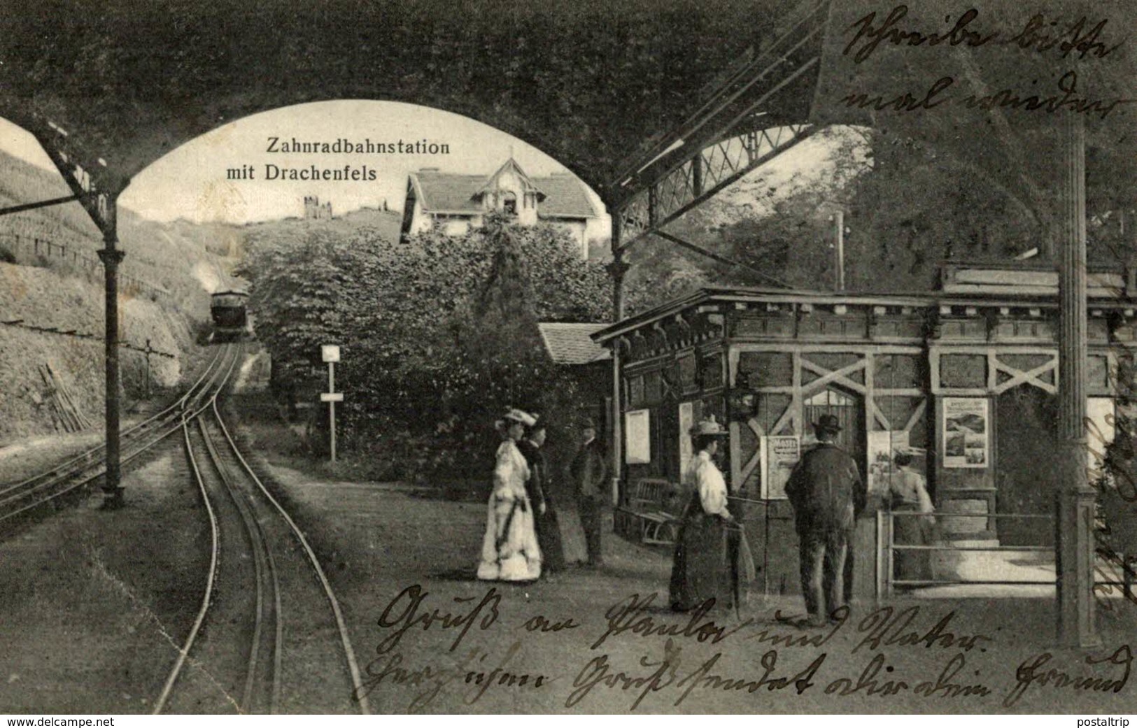 ZAHNRADBAHNSTATION MIT  DRACHENFELS  GRUSS AUS KONIGSWINTER - Otros & Sin Clasificación