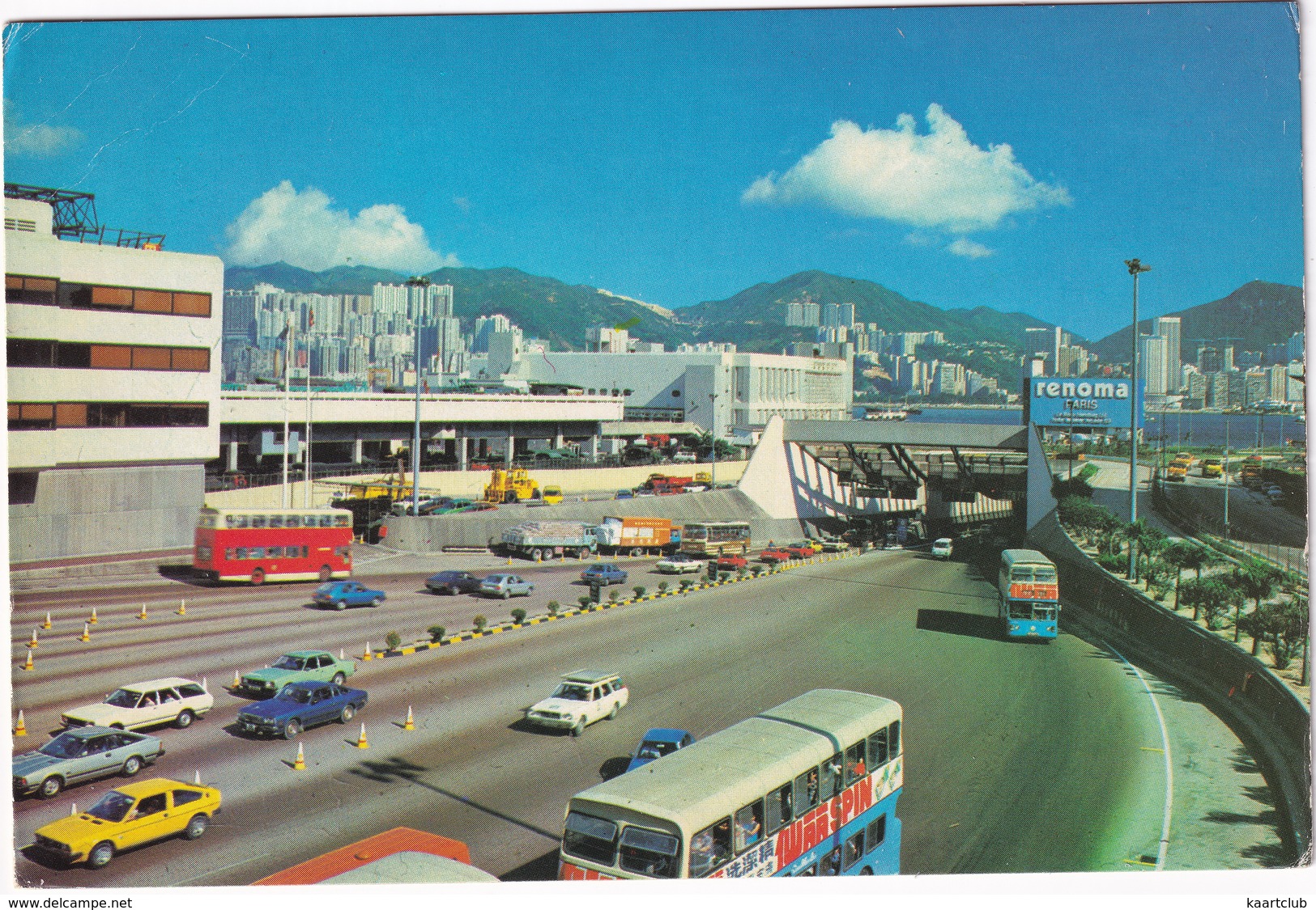 Hong Kong: ALFA ROMEO ALFASUD SPRINT, PEUGEOT 305 BREAK, FORD TAUNUS TC2, MAZDA 818 WAGON, DOUBLE DECK BUS - Tunnel - Toerisme