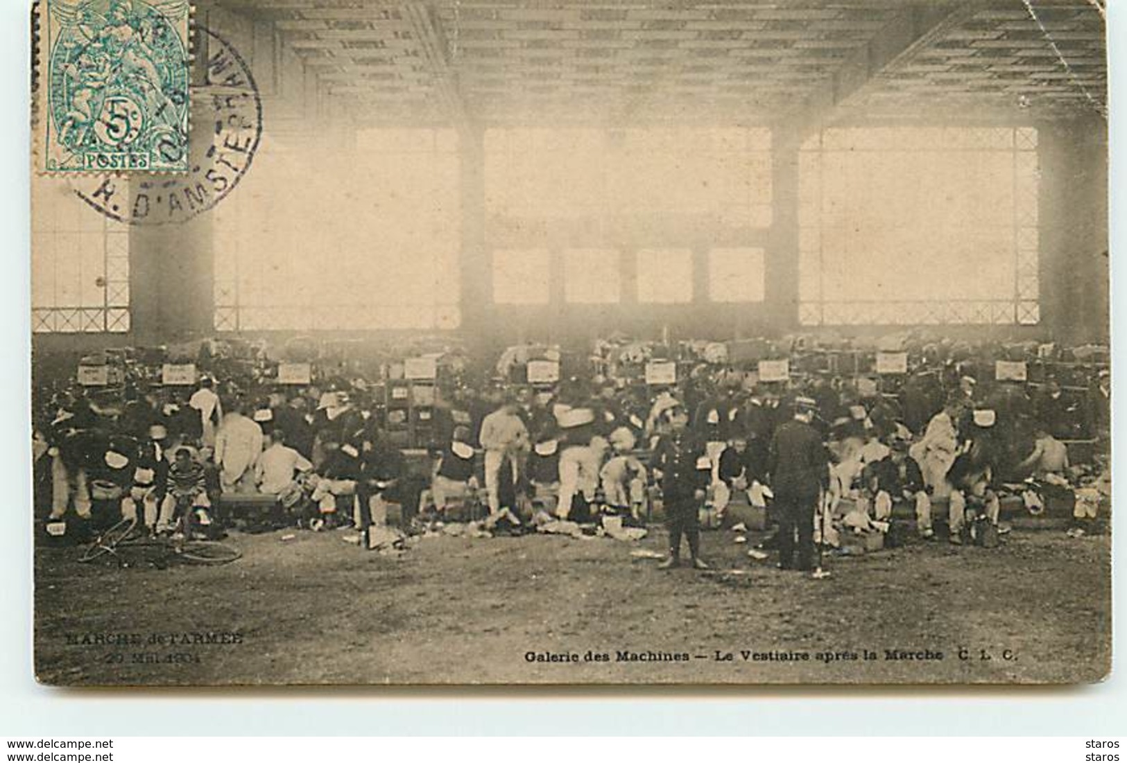 PARIS - Marche De L'Armée 29 Mai 1904 - Galerie Des Machines - Le Vestiaire Après La Marche - Autres & Non Classés