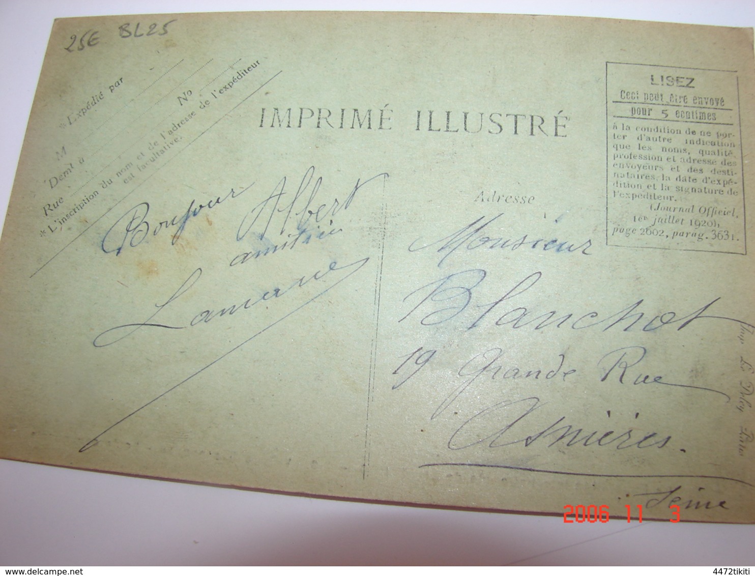 C.P.A.- Lille (59) - Exposition Internationale 1920 - Village Bessonneau - Ecole Communale - 1920 - SUP (BL 25) - Lille