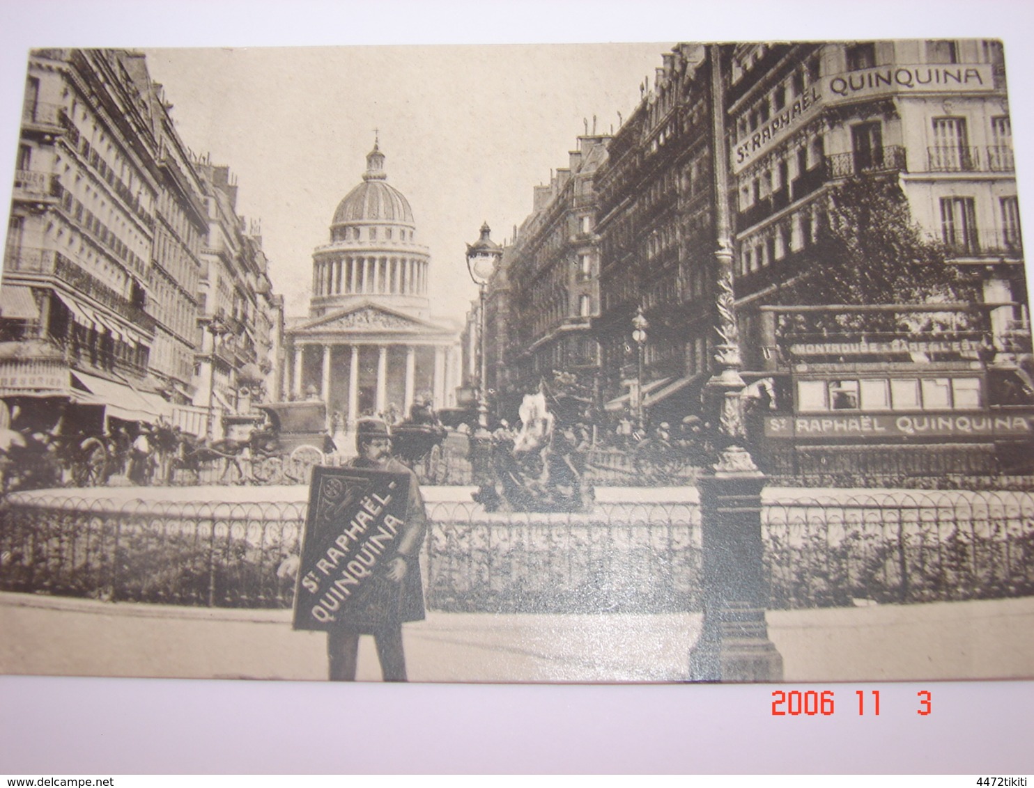 C.P.A.- Publicité "Saint Raphaël - Quinquina" - Paris - Le Panthéon - 1910 - SUP (BL 28) - Publicidad