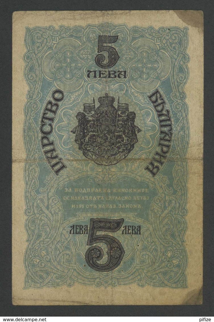 (Bulgarie) 2 Billets 5 LEVA 1910 Et 1916 . - Bulgarie