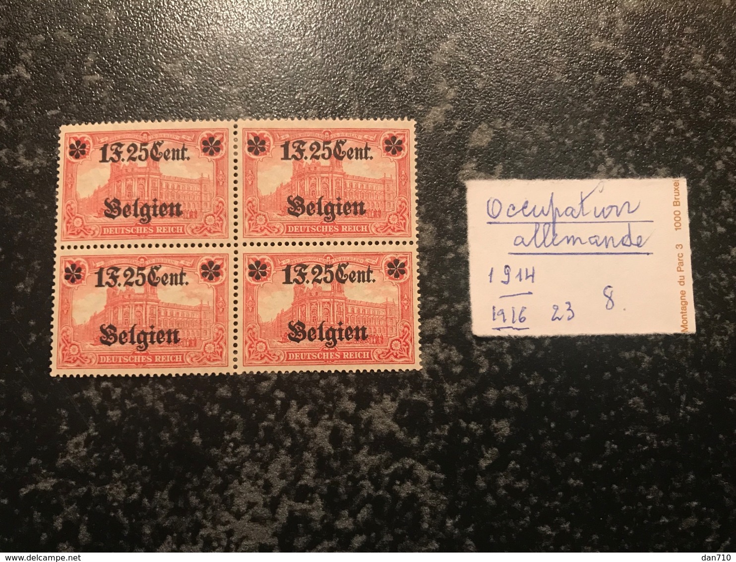 4 Timbres 1914-1916 Occupation Allemande De La Belgique NEUF - OC38/54 Occupation Belge En Allemagne