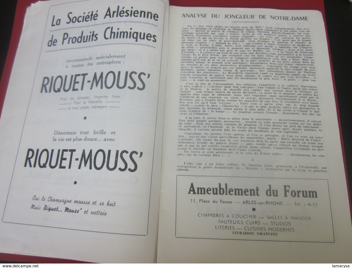 1951-ARLES-PROGRAMME MUSIQUE 7é REGIMENT GENIE MILITAIRE-GALAS ARTISTIQUES-CHORÉGRAPHIQUES-FOLKLORIQUE-CORRIDA-LA FLOTTE