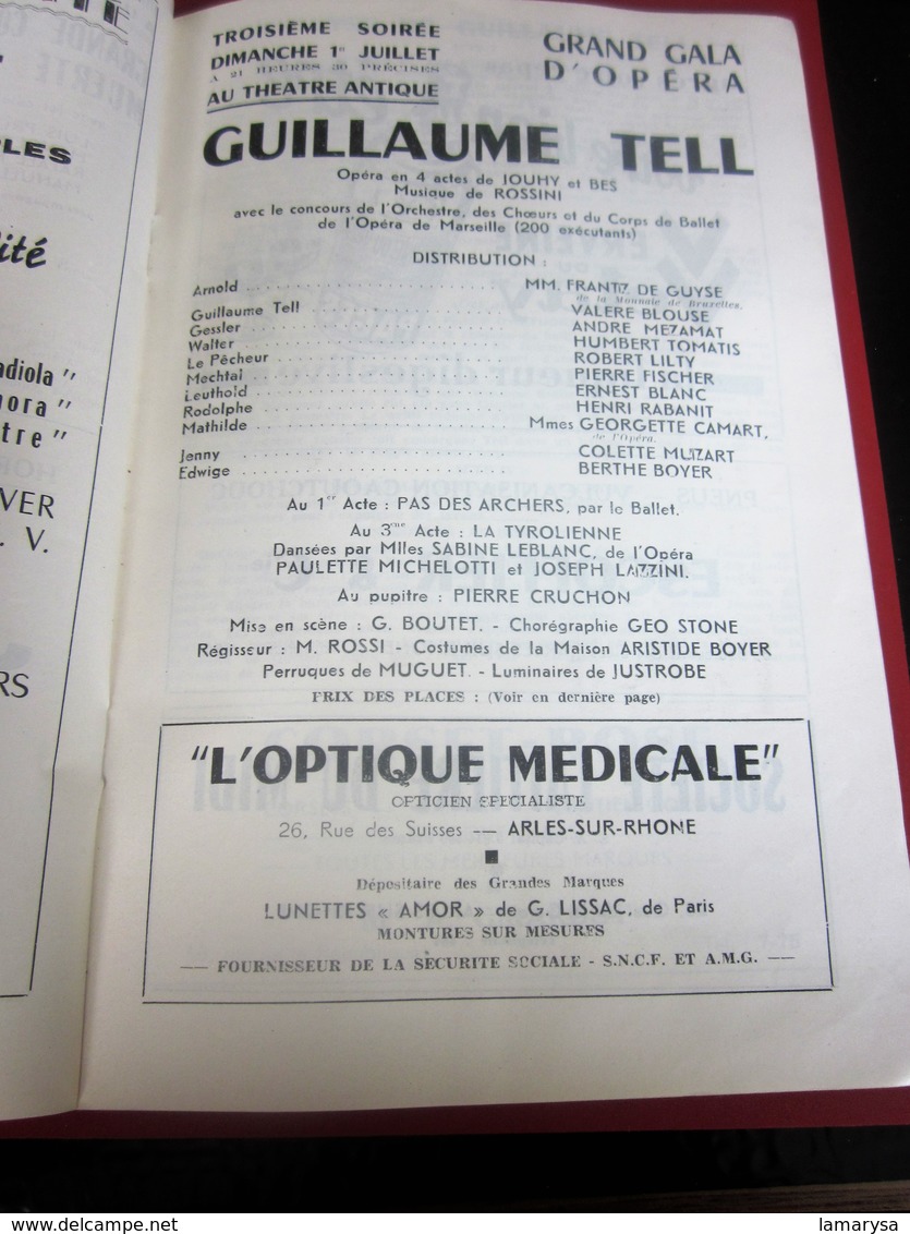 1951-ARLES-PROGRAMME MUSIQUE 7é REGIMENT GENIE MILITAIRE-GALAS ARTISTIQUES-CHORÉGRAPHIQUES-FOLKLORIQUE-CORRIDA-LA FLOTTE