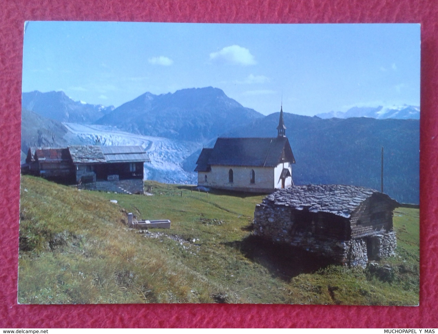 POSTAL POST CARD CARTE POSTALE SUIZA SUISSE? SCHWEIZ Switzerland? BELALP OB BRIG KAPELLE MIT GR ALETSCHGLETSCHER CAPILLA - Otros & Sin Clasificación