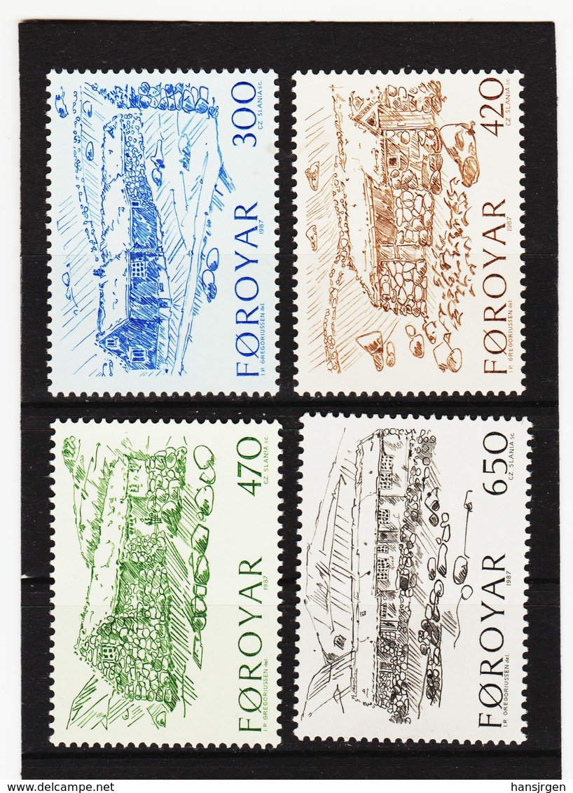 POL1851 DÄNEMARK - FÄRÖER 1987  Michl 145/48 Postfrisch SIEHE ABBILDUNG - Färöer Inseln