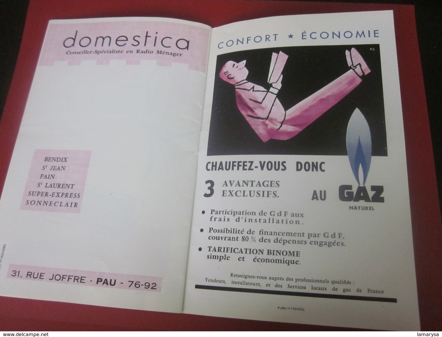 1951-CASINO DE PAU -PROGRAMME- MOUSSORGSKI-BORODINE- PROKOFIEV GALA ARTISTIQUE-CHORÉGRAPHIQUES-PUBLICITÉ ONDINE-FLORIDE
