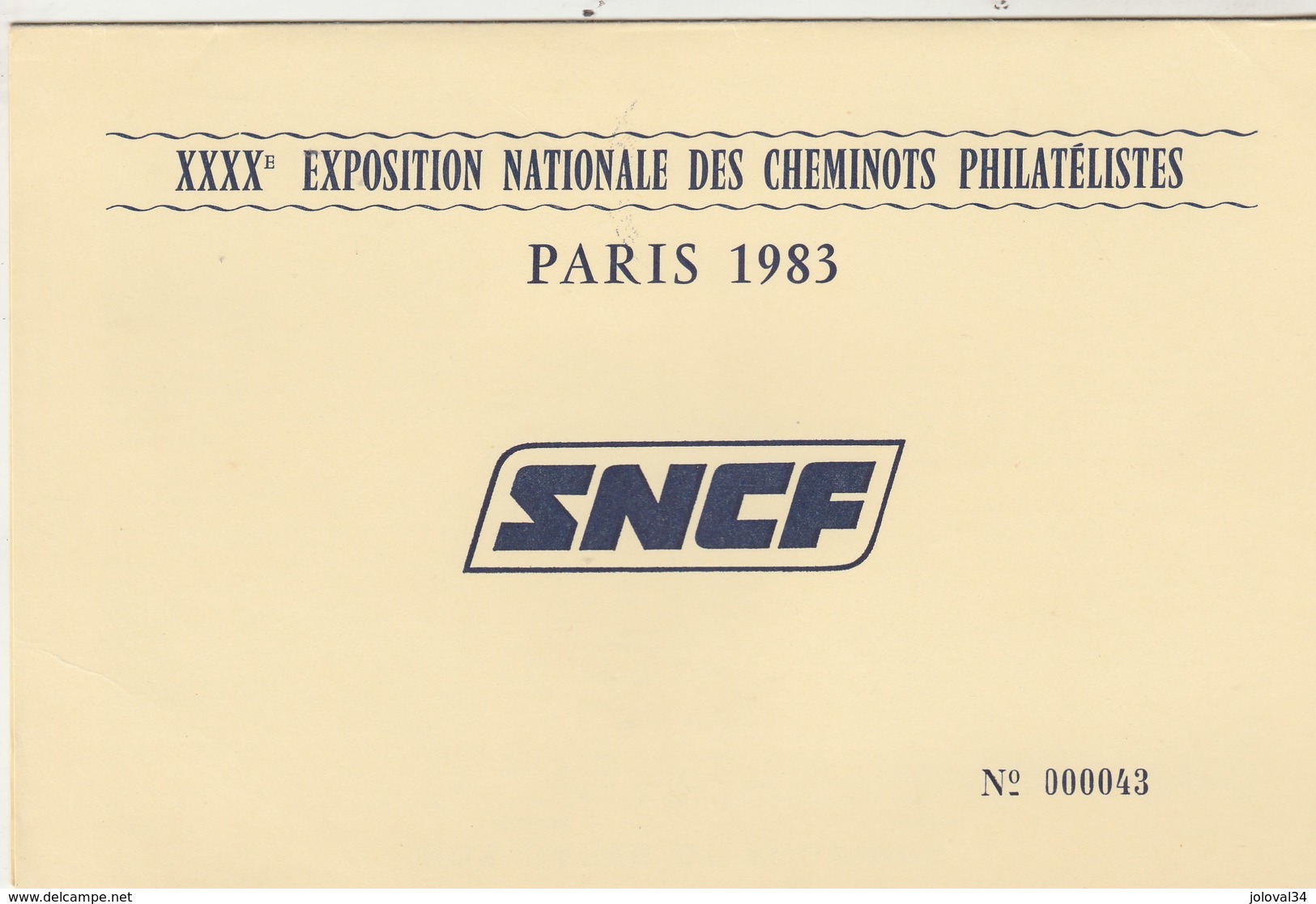 Encart Illustré Nos Gares De Province ( Figeac Sens Provins Etc ) SNCF Exposition Cheminots Philatélistes PARIS 1983 - Trains