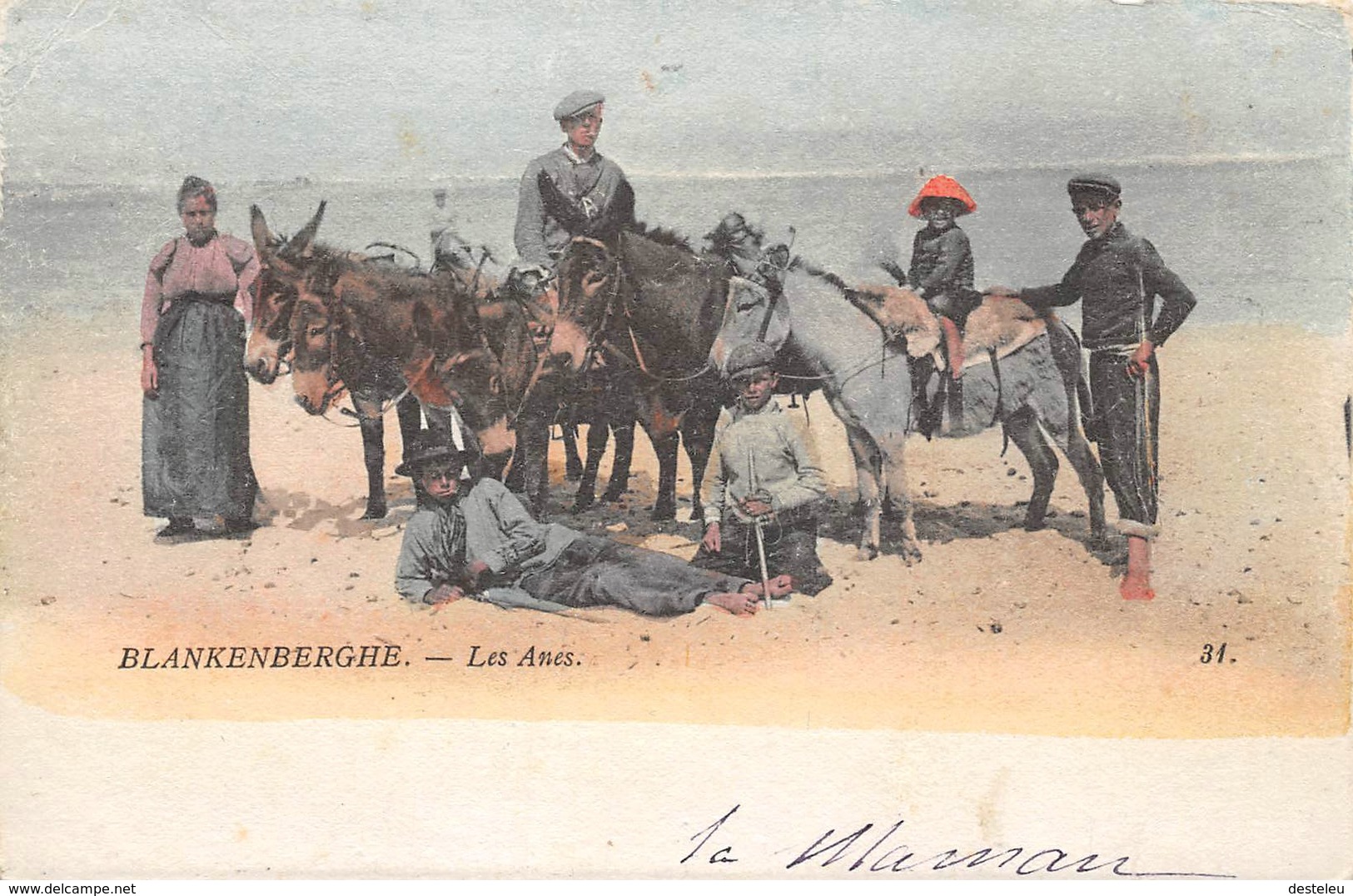 Les Anes  Blankenberghe  1919 - Donkey - Blankenberge