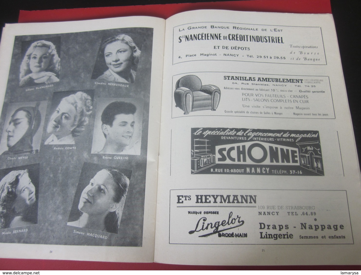 1953-54-PROGRAMME-THÉÂTRE DE NANCY- CARMEN-LA FLAMENCA--PHOTOS ARTISTES-DANSE- COMÉDIE - PUBLICITÉ BIÈRE