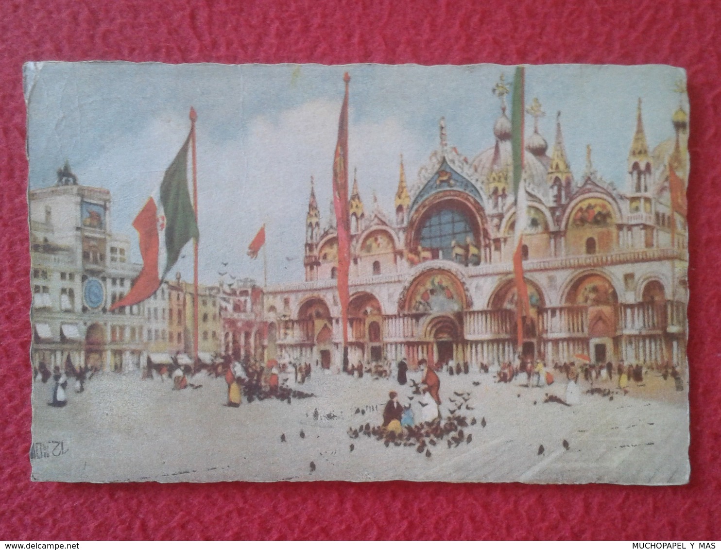 POSTAL POST CARD CARTE POSTALE ITALIA ITALY VENETO VENECIA VENEZIA VENICE CHIESA DI S. MARCO E TORRE SAINT MARC TOUR.... - Venezia (Venice)