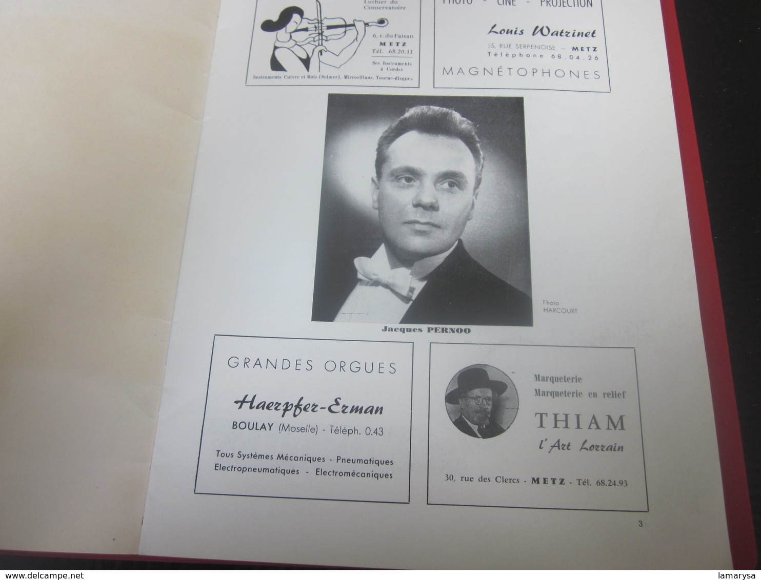 1959 - CONCERT DE GALA CLASSIQUE THÉÂTRE METZ-PROGRAMME-LA DAMNATION DE FAUST-PHOTOS ARTISTES-DANSE-COMÉDIE-PUBLICITÉ - Programmes