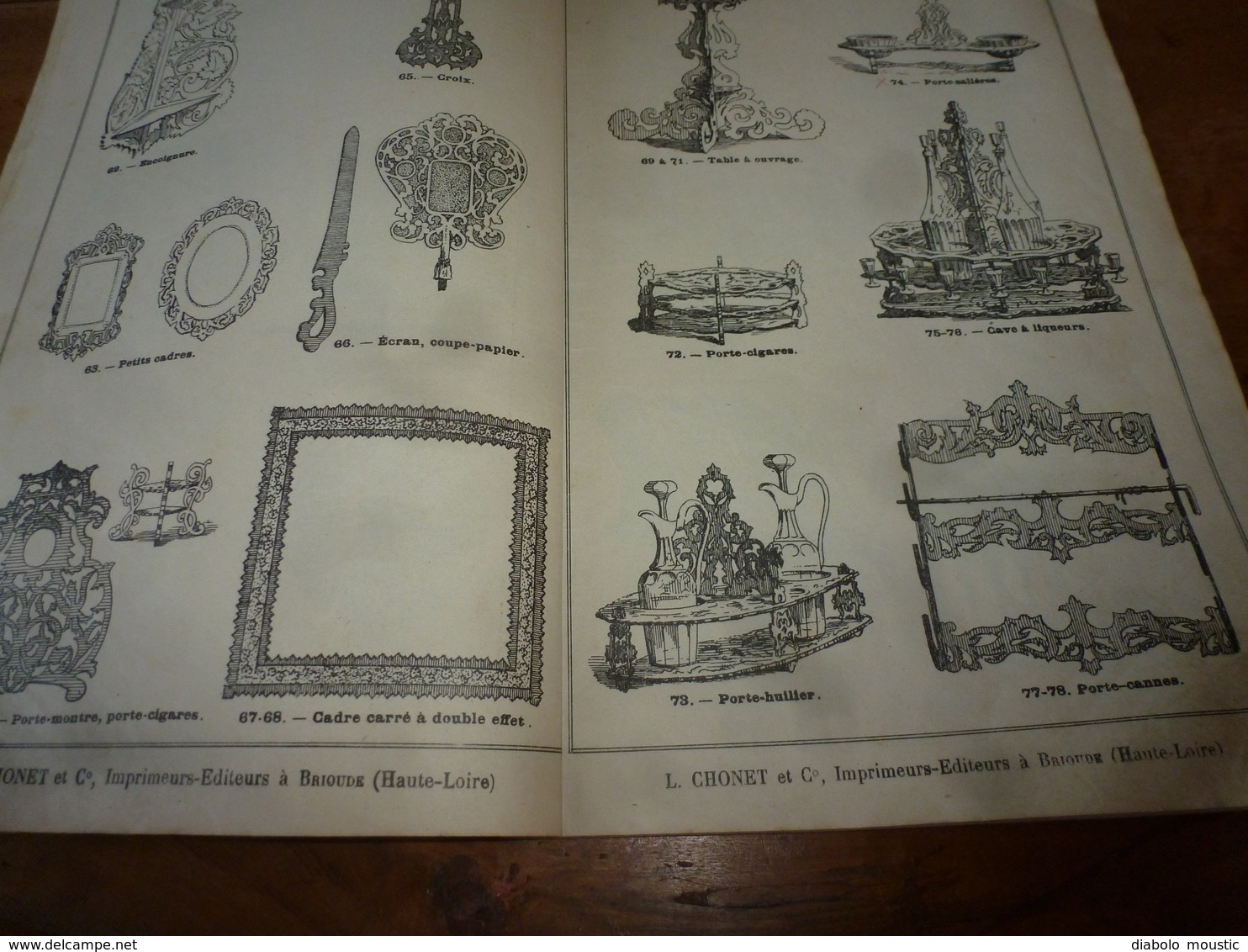 Catalogue Ancien DESSINS De DÉ​​​​​​​COUPURES - Ed. Maison LORIN Père  - L. CHONET & Cie ,Succ., à Brioude (Hte Loire) - Straßenhandel Und Kleingewerbe