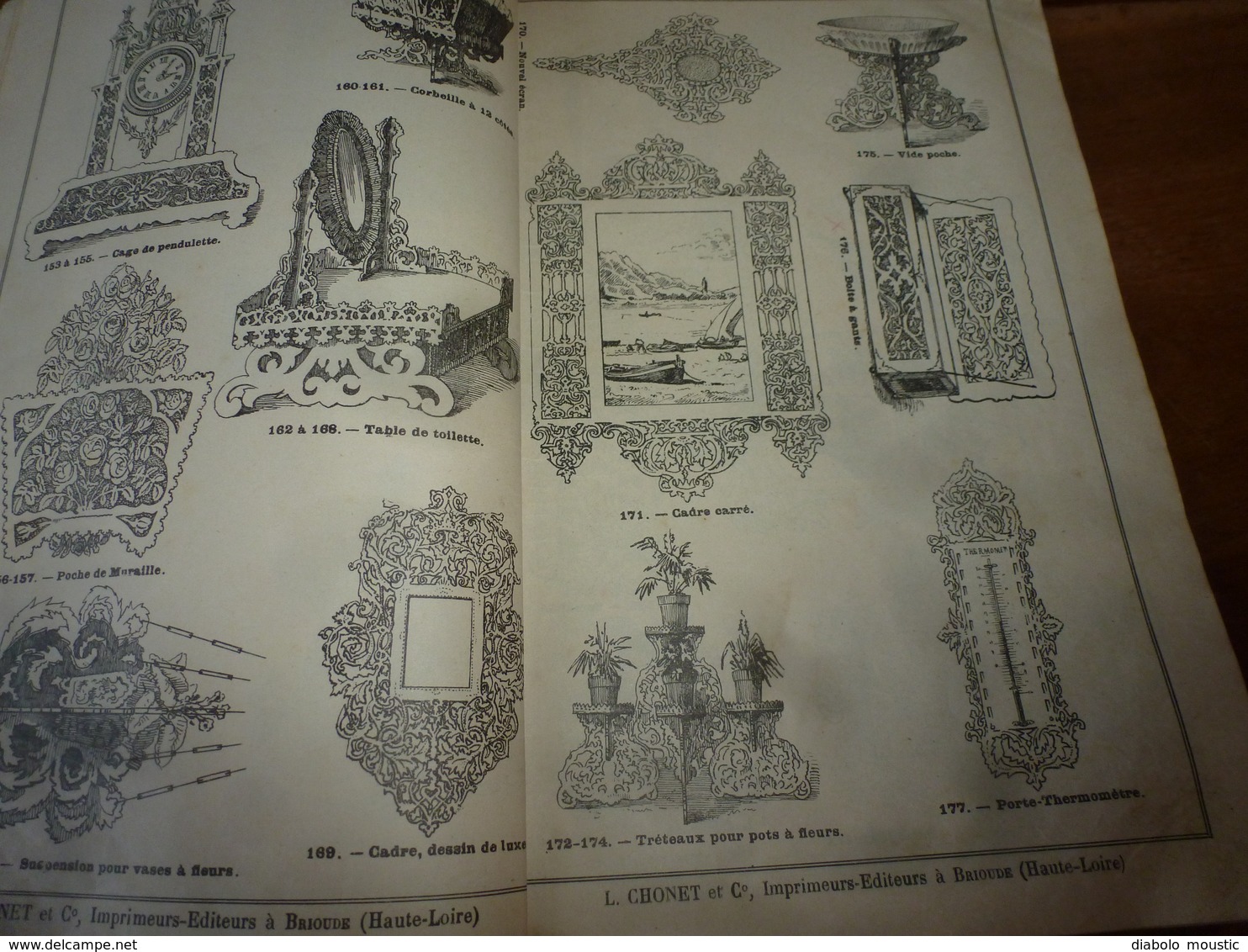 Catalogue ancien DESSINS de DÉ​​​​​​​COUPURES - Ed. Maison LORIN Père  - L. CHONET & Cie ,Succ., à Brioude (Hte Loire)