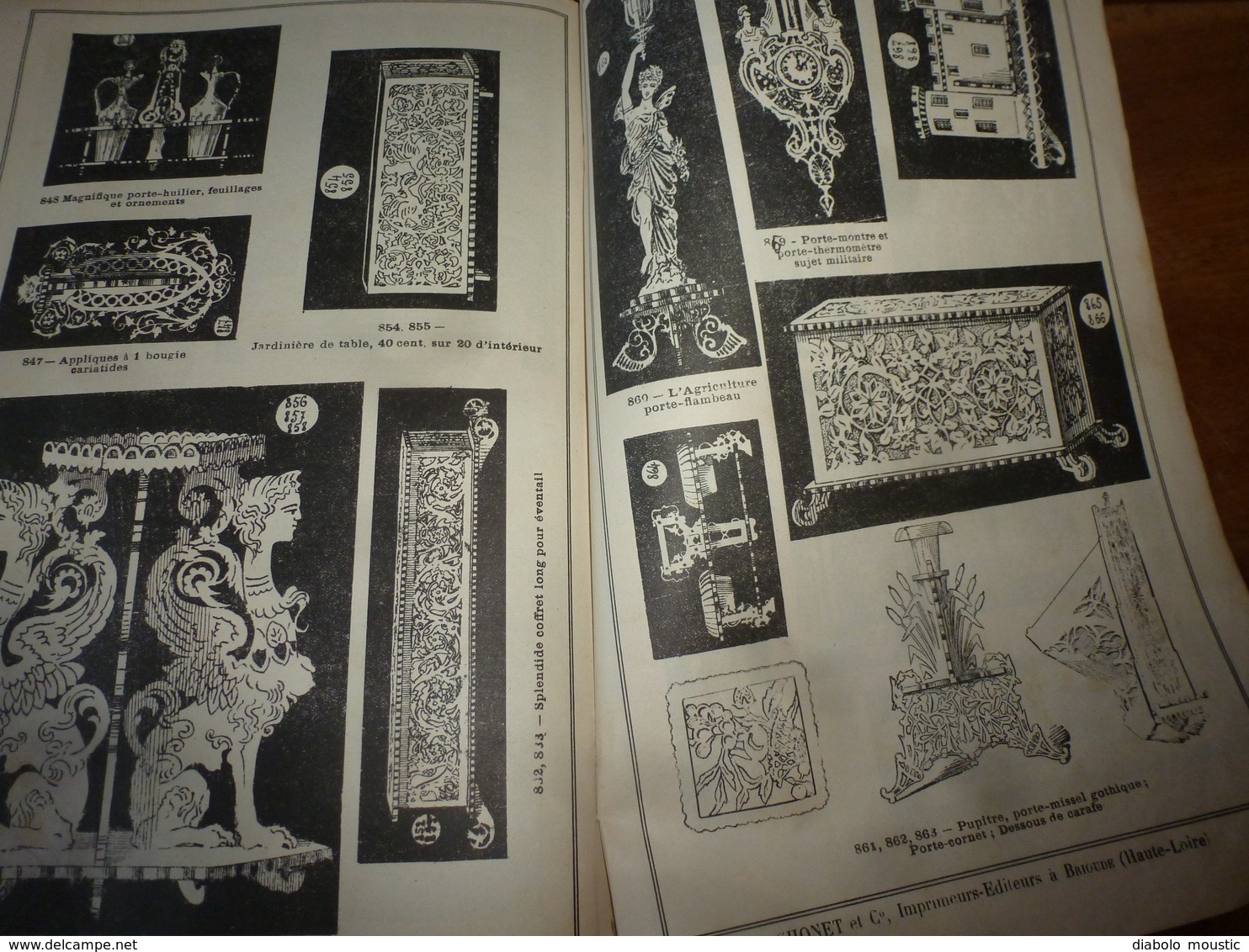 Catalogue ancien DESSINS de DÉ​​​​​​​COUPURES - Ed. Maison LORIN Père  - L. CHONET & Cie ,Succ., à Brioude (Hte Loire)