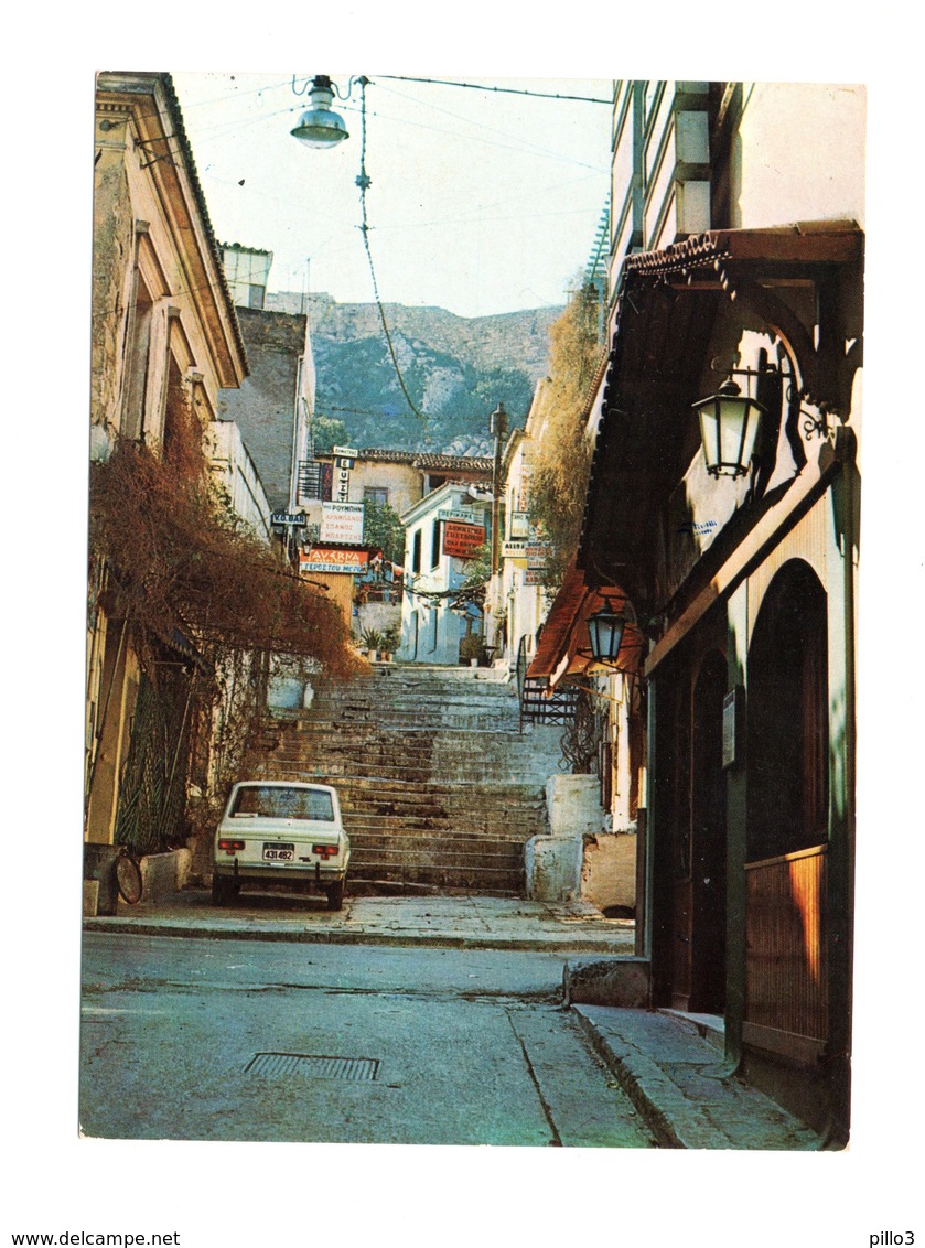 GRECIA : Il Pittoresco Quartiere Di  PLAKA - Atene - Viaggiata 1.02.1974 - Grecia