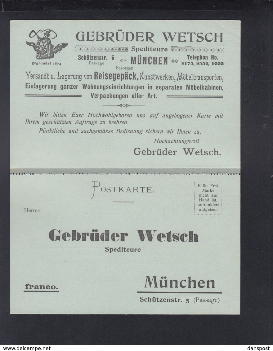 Bayern Drucksache 1910 München Franko Bezahlt - Storia Postale