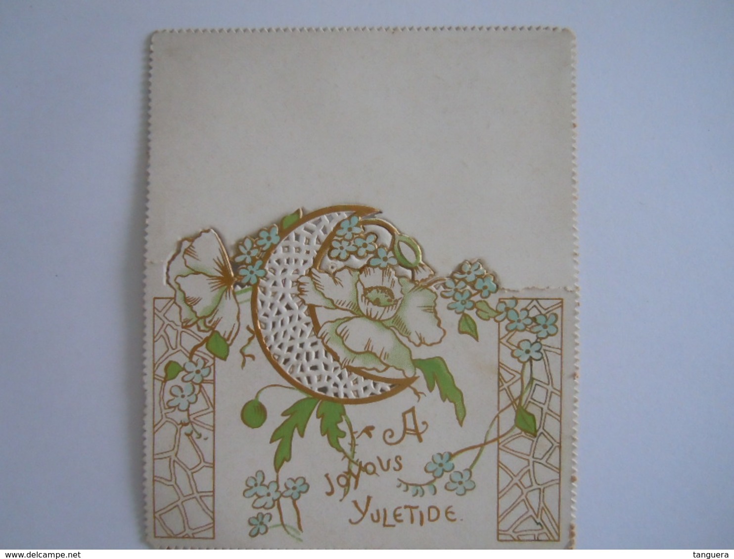 Mignonnette Ajourée Voeux Myosotis Fleurs Lune Mignonette 10 X 7,5 Cm - Andere & Zonder Classificatie