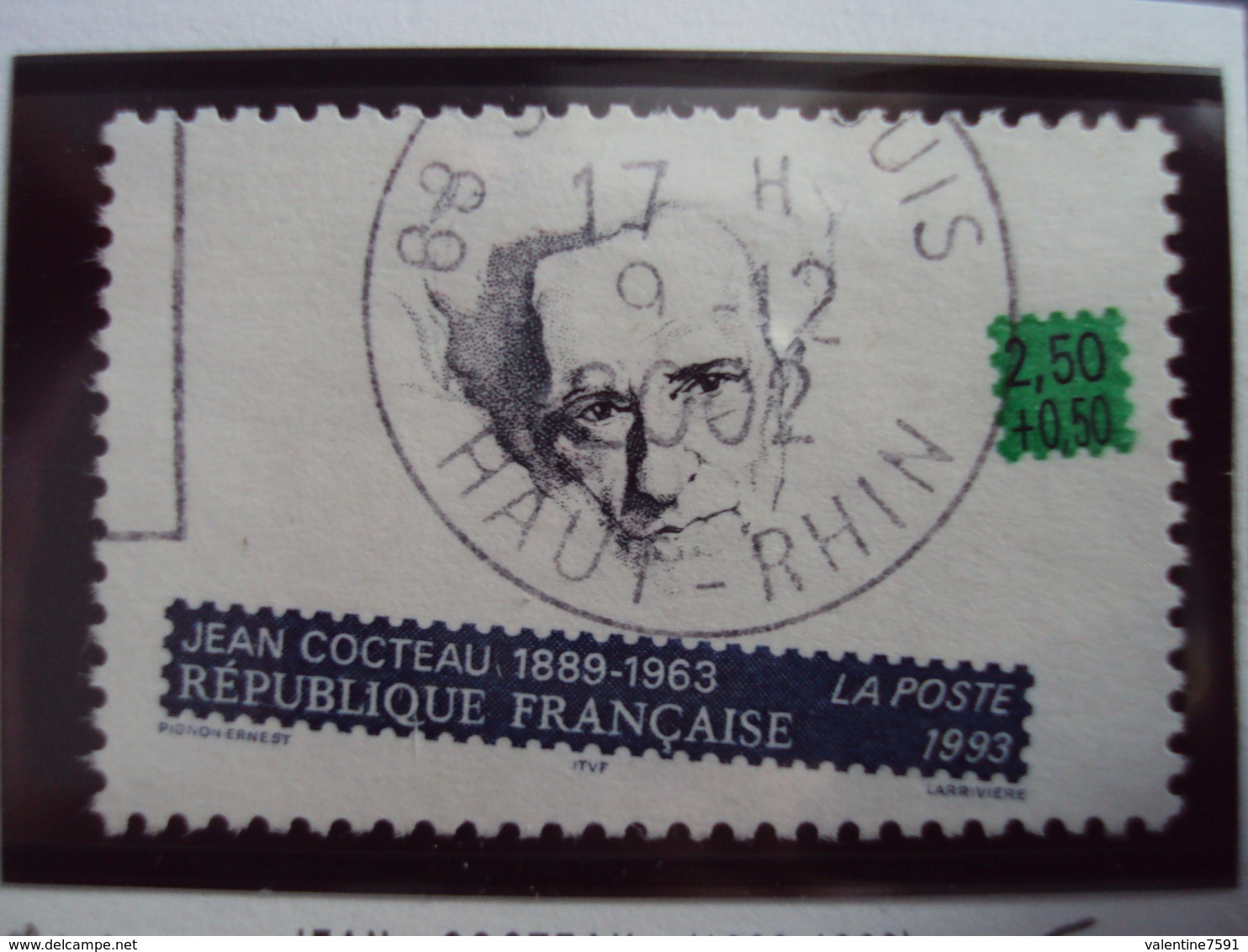 1990-99   Timbre  Oblitéré N°   2801   "  Jean Cocteau     "     1 Euro - Oblitérés