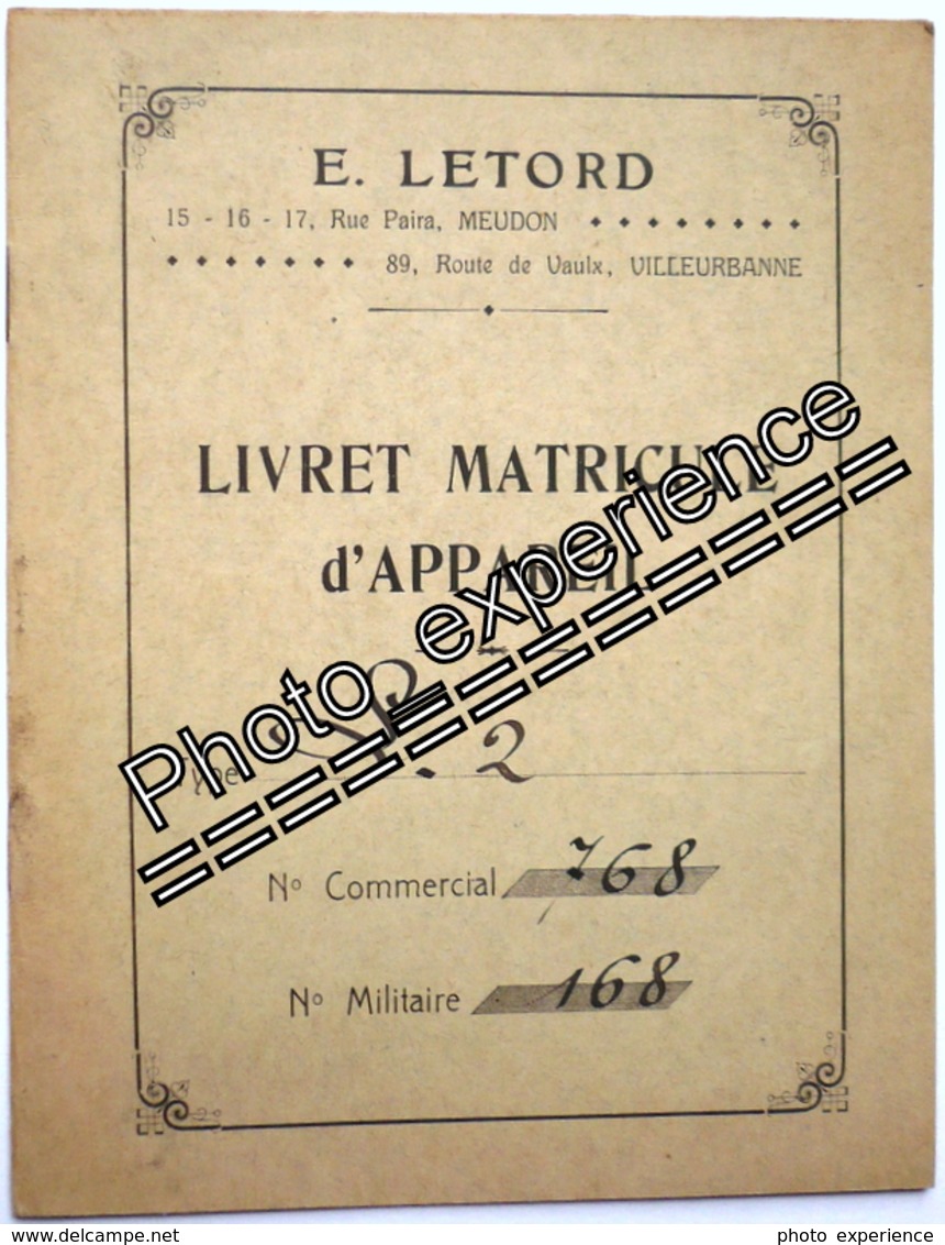 Livret Document Guerre 14-18 Aviation Airplane Military WW1 VILLACOUBLAY Yvelines 78 - Documents