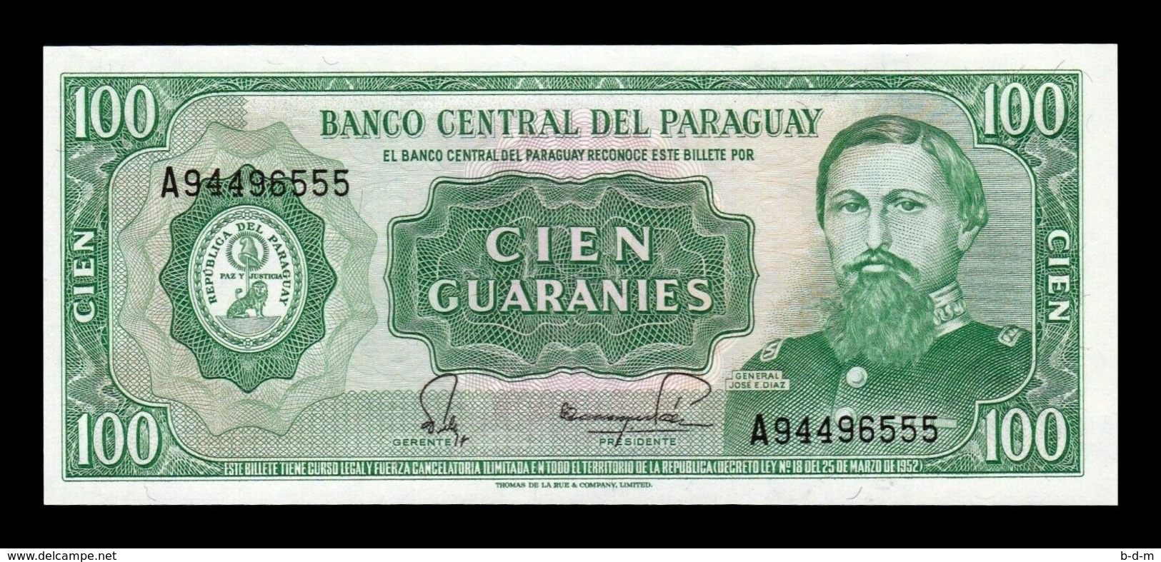 Paraguay Lot Bundle 10 Banknotes 100 Guaraníes L.1952 (1982) Pick 205 Sign 4 UNC - Paraguay