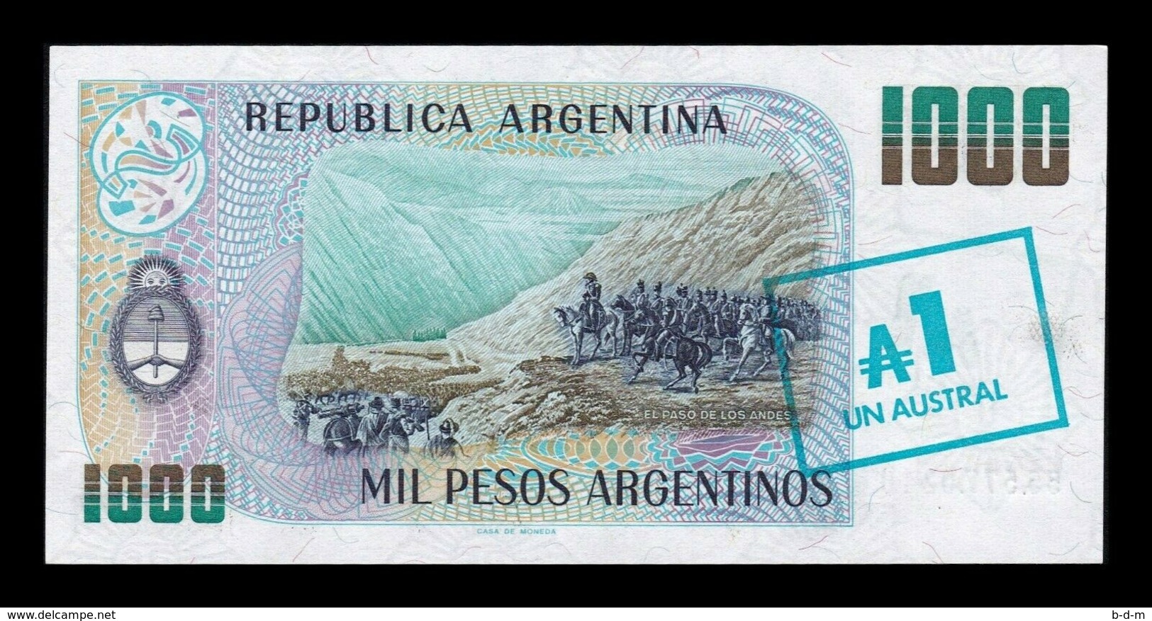 Argentina Lot Bundle 10 Banknotes 1 Austral 1985 Pick 320 SC UNC - Argentina