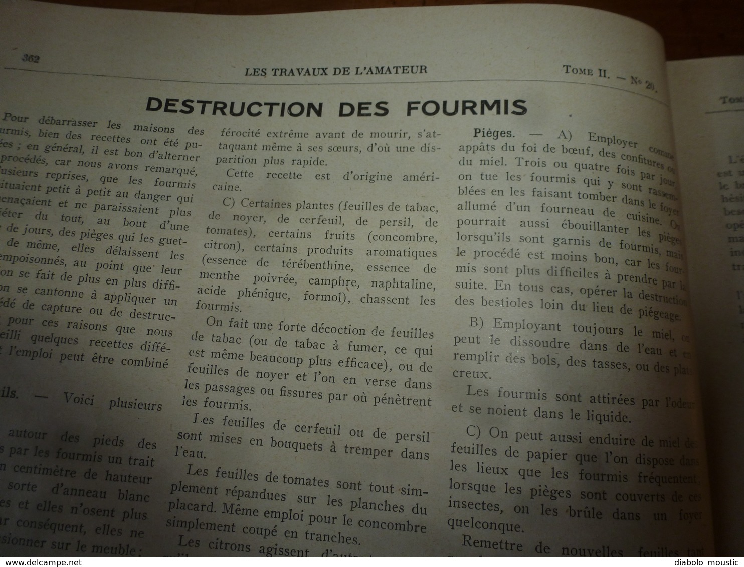 1924 LES TRAVAUX DE L'AMATEUR:Comment Faire(Tobogan,Mongolfière,Verni-tampon,Tue-insectes électrique,Etamage, TSF) ; etc