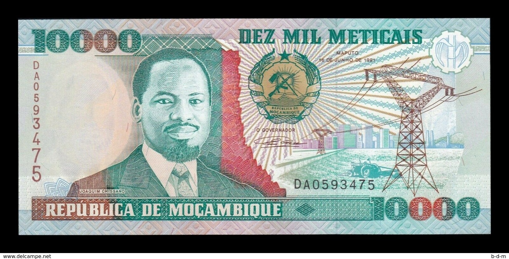 Mozambique Lot Bundle 10 Banknotes 10000 Meticais 1991 Pick 137 SC UNC - Mozambique