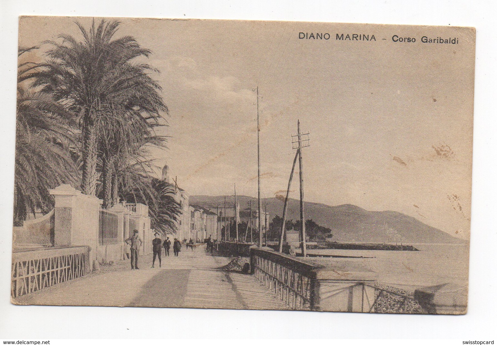 DIANO MARINA Corso Garibaldi Gel. 1920 V. Ventimiglia N. Ennenda Glarus - Imperia