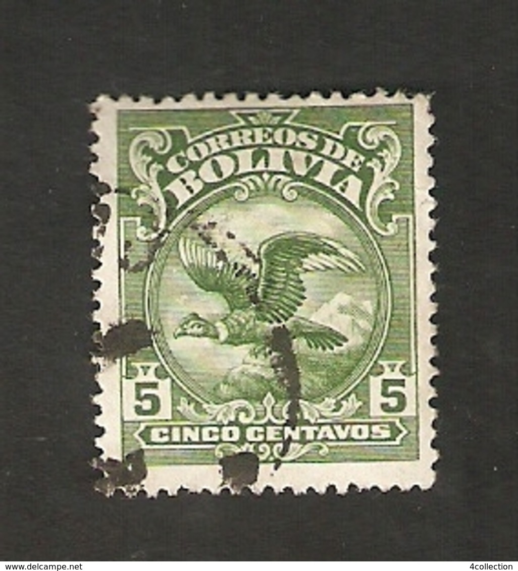 Bo4-12-2. America Correos De BOLIVIA 5 Centavos 1928 Bird Condor - Bolivia