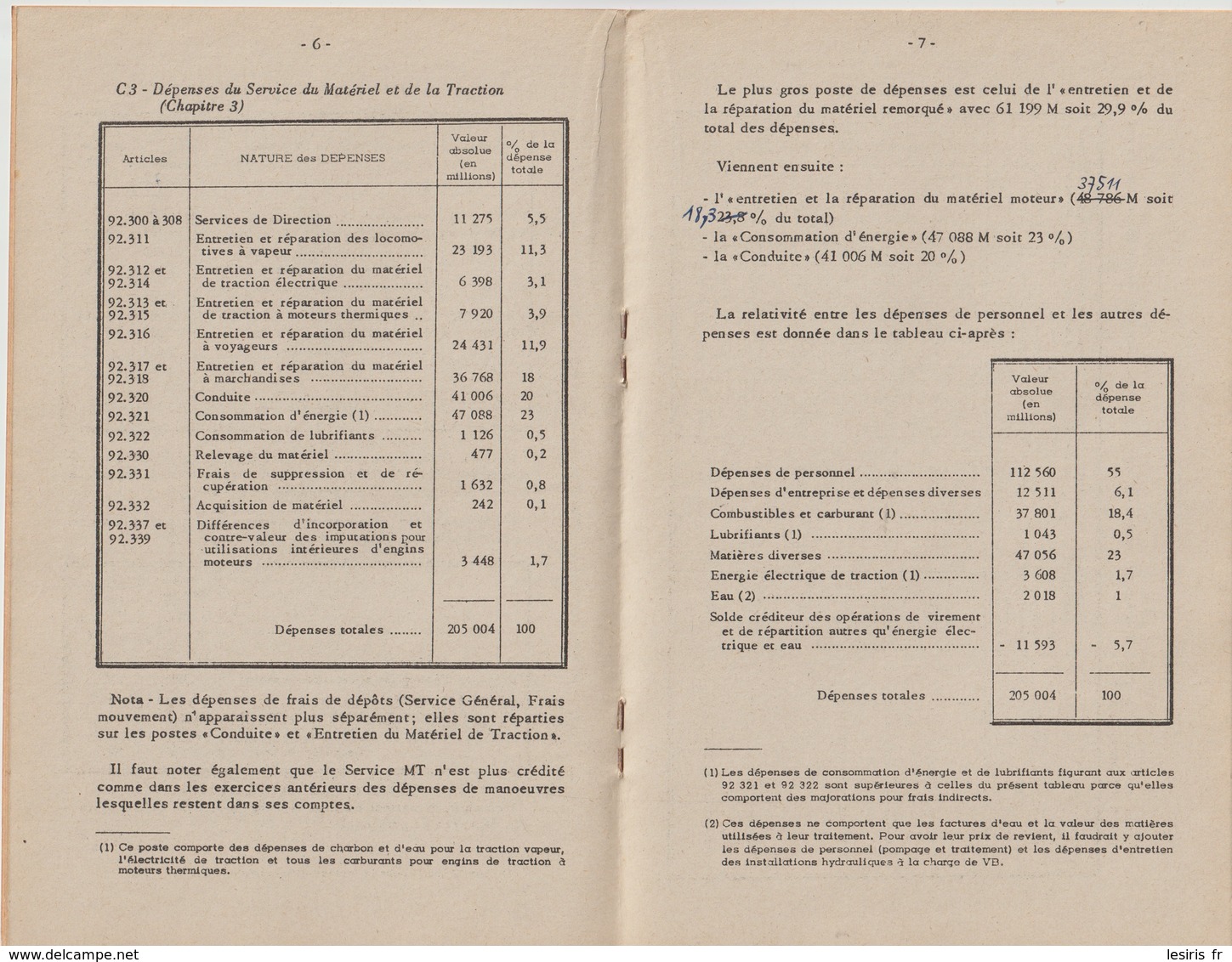 SOCIÉTÉ NATIONALE DES CHEMINS DE FER FRANÇAIS - BROCHURE N°3 - AYONS L'ESPRIT INDUSTRIEL - COMPTES S.N.C.F. - 1954 - Transports