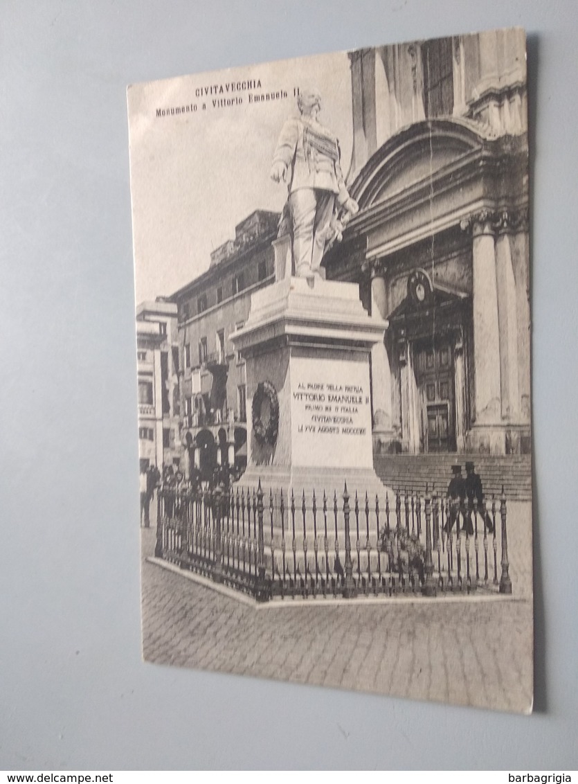 CARTOLINA CIVITAVECCHIA - MONUMENTO A VITTORIO EMANUELE II - Civitavecchia