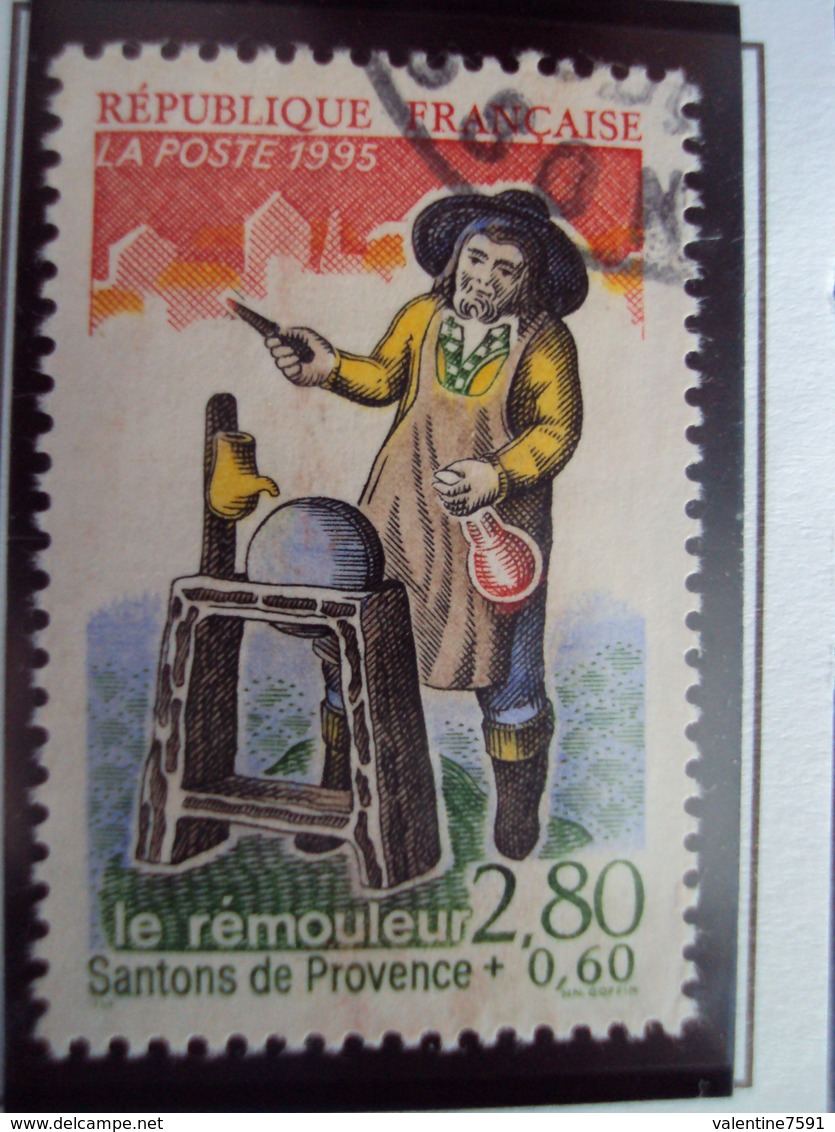 1990-99   Timbre  Oblitéré N°  2980    "  Santons, Le Remouleur     "     0.30 - Oblitérés