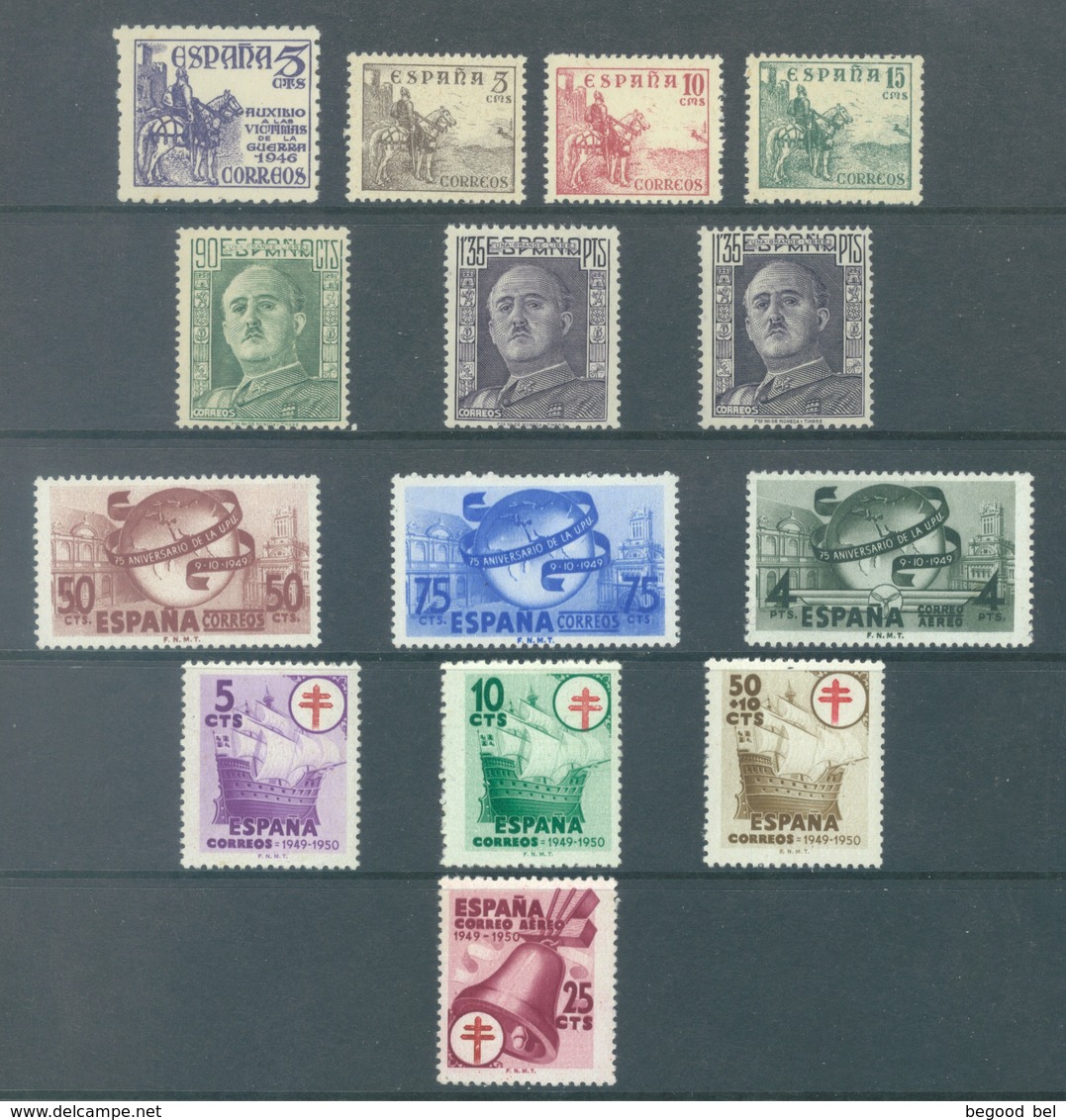 SPAIN - 1949 - MNH/** - YEAR COMPLETE - Yv 784-787 793-799 PA 240-241 Edifil 1044-1046 1062-1069 -  Lot 19558 - Années Complètes