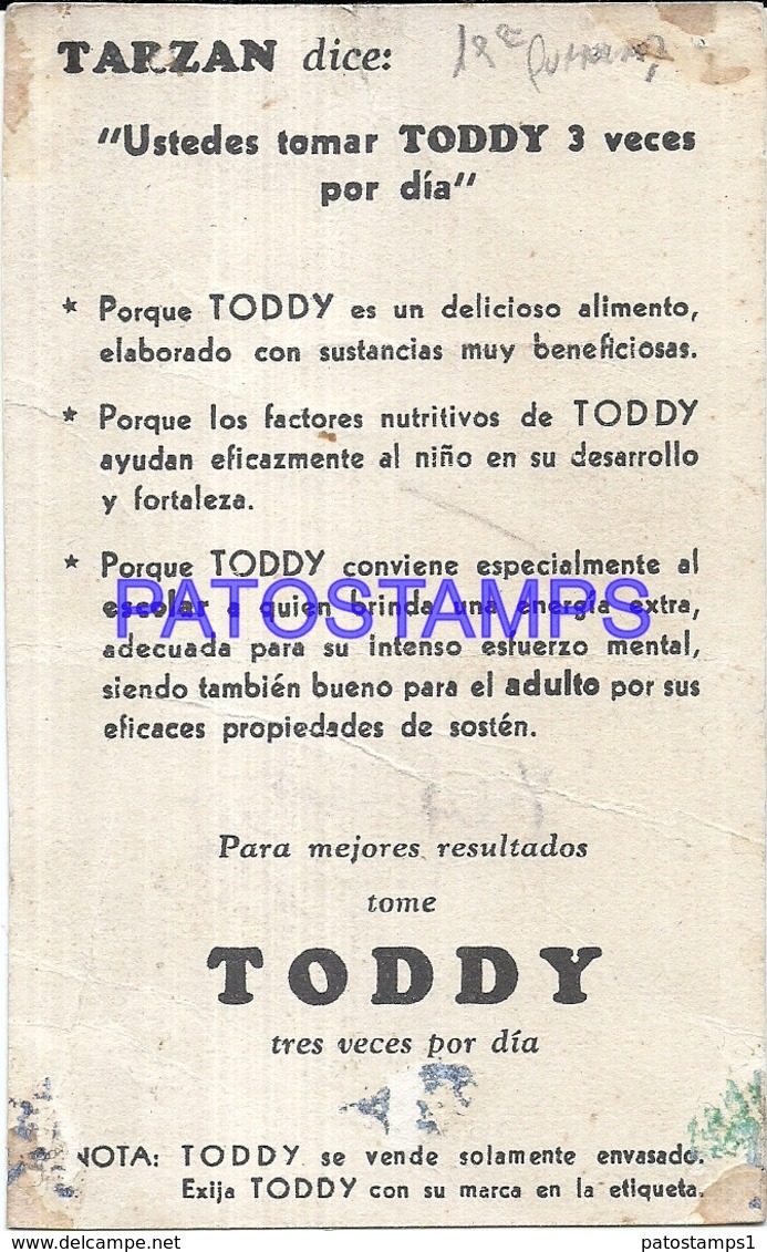 112744 ARGENTINA PUBLICITY COMMERCIAL TODDY BREAK NO POSTAL POSTCARD - Argentina