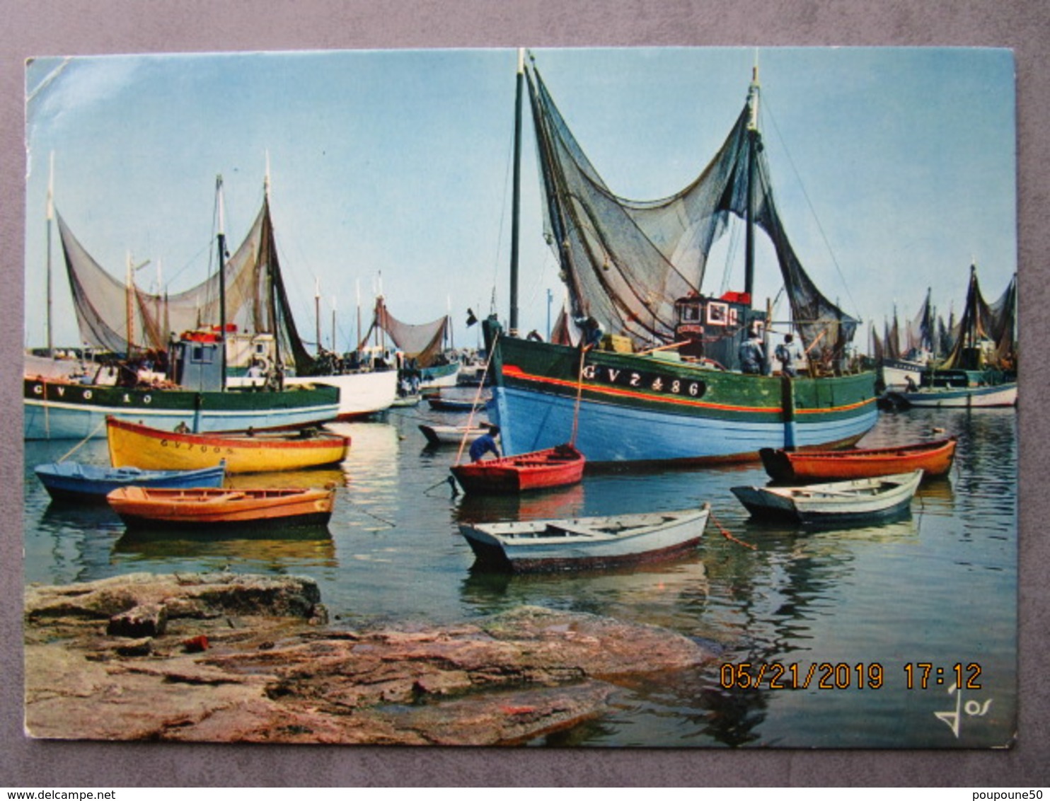 CP 29 LESCONIL -  Bâteaux De Pêche Dans Le Port  De Lesconil  Timbre Y&t N:2475  Pourrat Henri 1987 - Lesconil