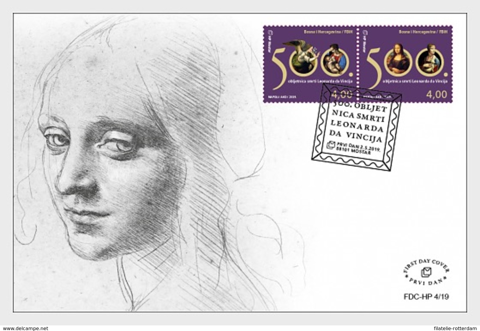 Bosnië & Herzegovina / Bosnia - Postfris / MNH - FDC 500 Years Leonardo Da Vinci 2019 - Bosnië En Herzegovina