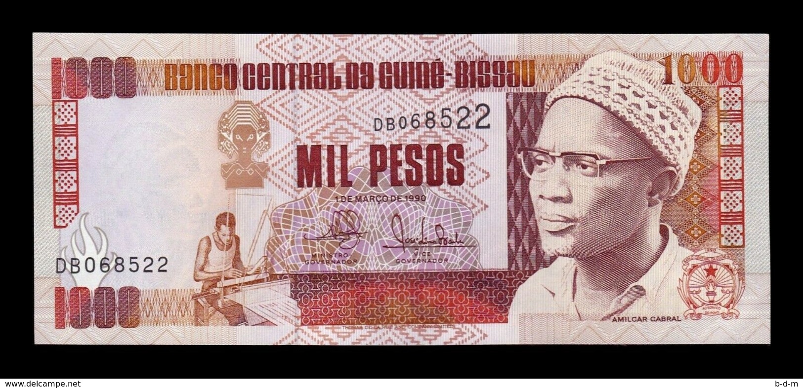 Guinea Bissau Lot Bundle 10 Banknotes 1000 Pesos 1990 Pick 13a SC UNC - Guinea–Bissau