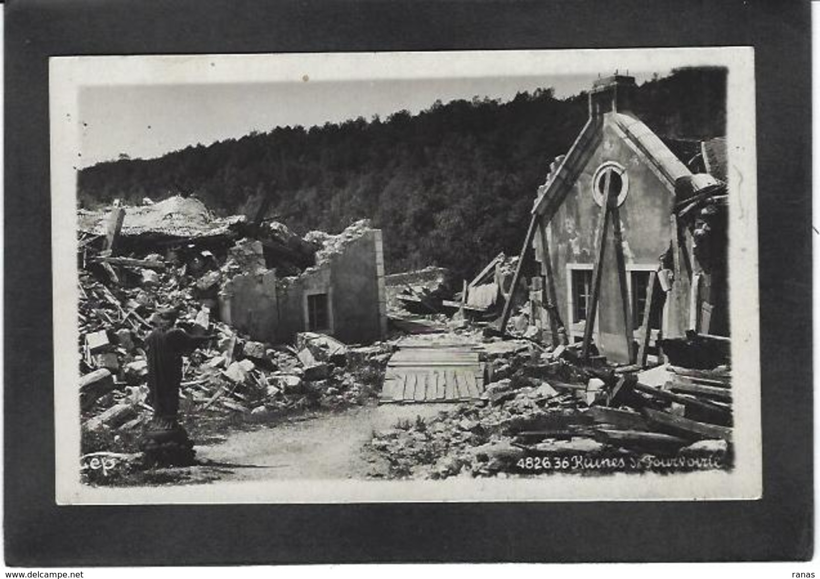 CPA Isère 38 Fourvoirie Carte Photo RPPC Circulé Catastrophe - Vienne