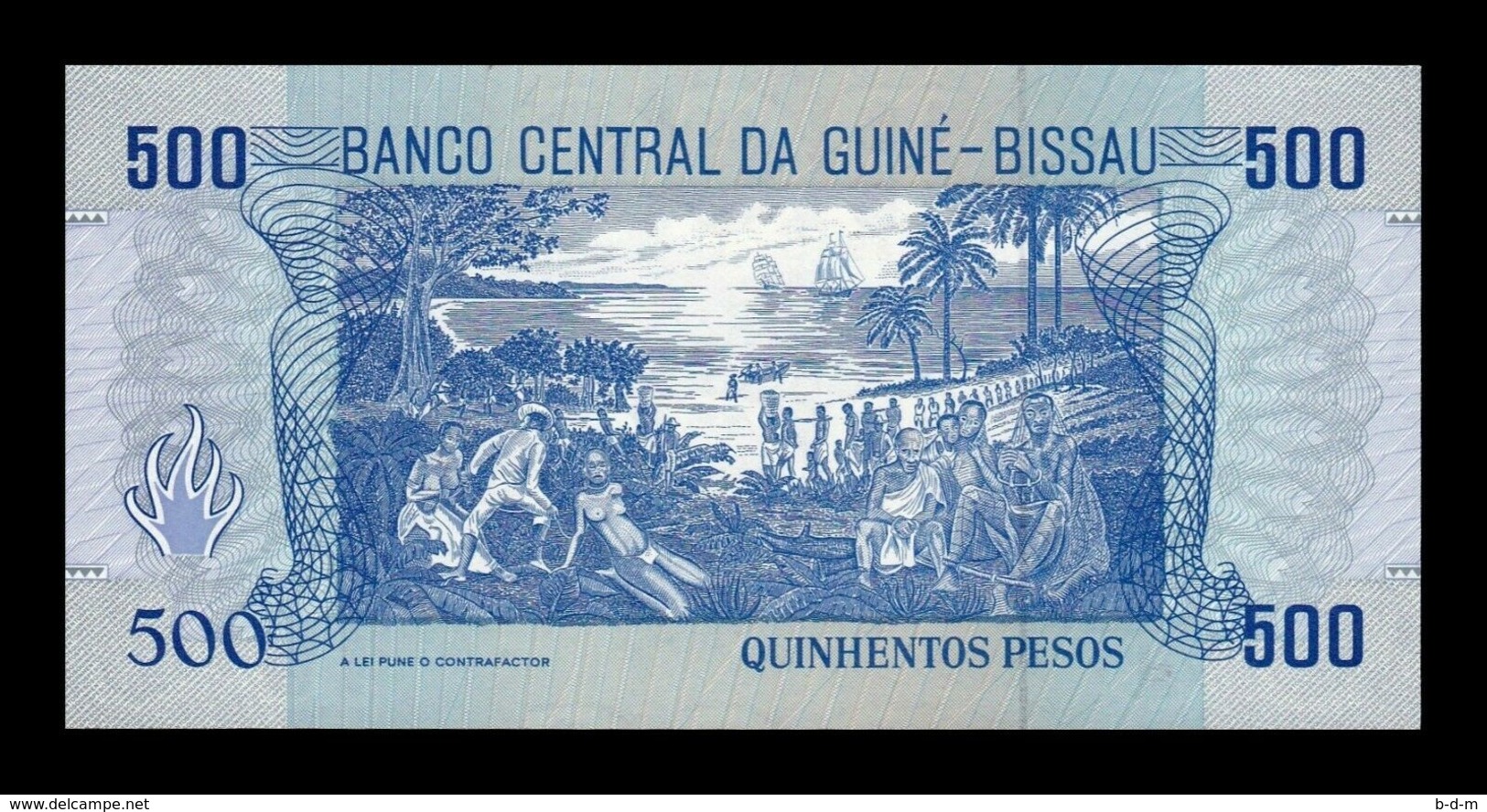 Guinea Bissau Lot Bundle 10 Banknotes 500 Pesos 1990 Pick 12 SC UNC - Guinea–Bissau