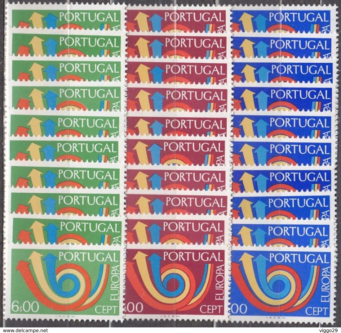 10x Portugal 1973, Europa CEPT (MNH, **) - Collections (without Album)