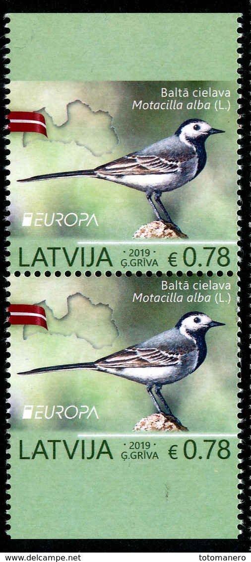 LATVIA/Lettland  EUROPA 2019 "National Birds" Unperfored Pair** - 2019