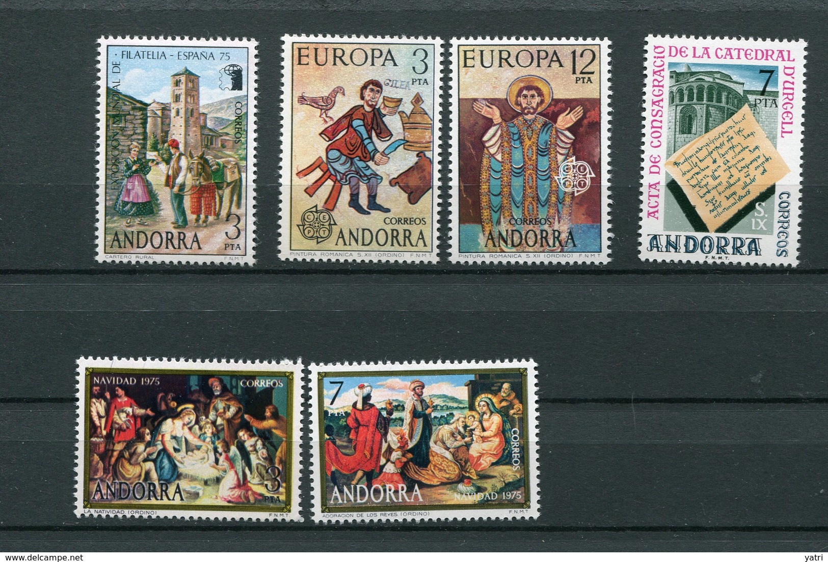 Andorra Spagnola - 1975 - Annata Completa / Complete Year Set ** MNH / VF - Unused Stamps