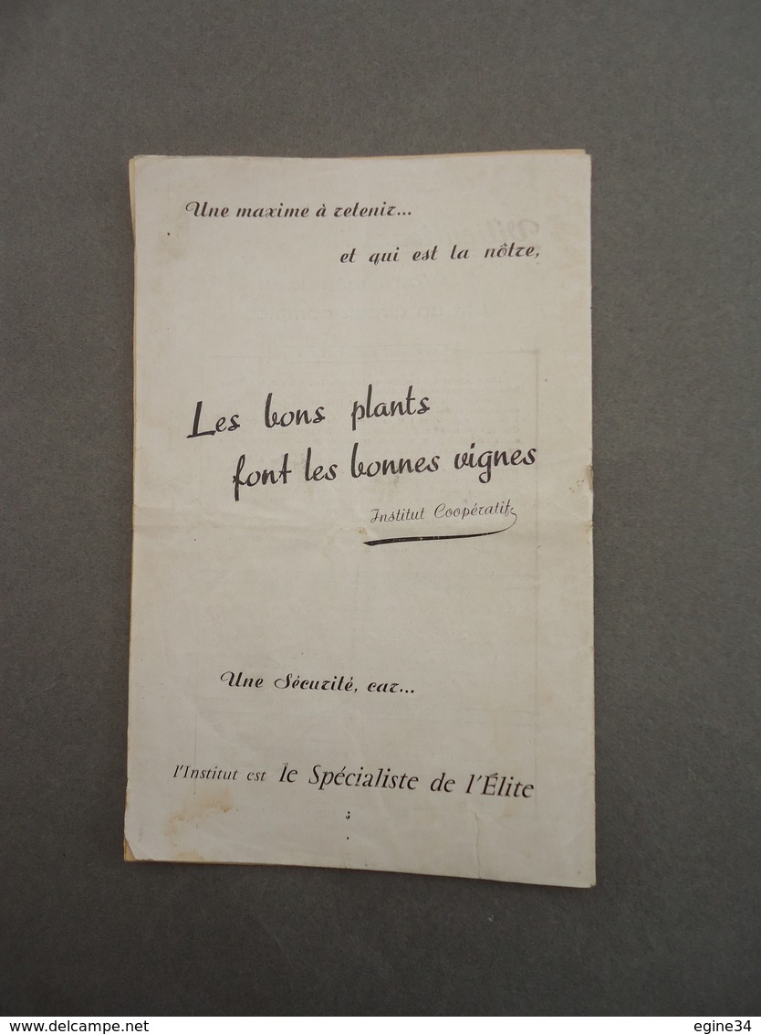Viticulture -H. Agnel L'Institut Coopératif De Sélection De Bois & Plants De Vignes Guide Pratique De Viticulture 1959 - Nature