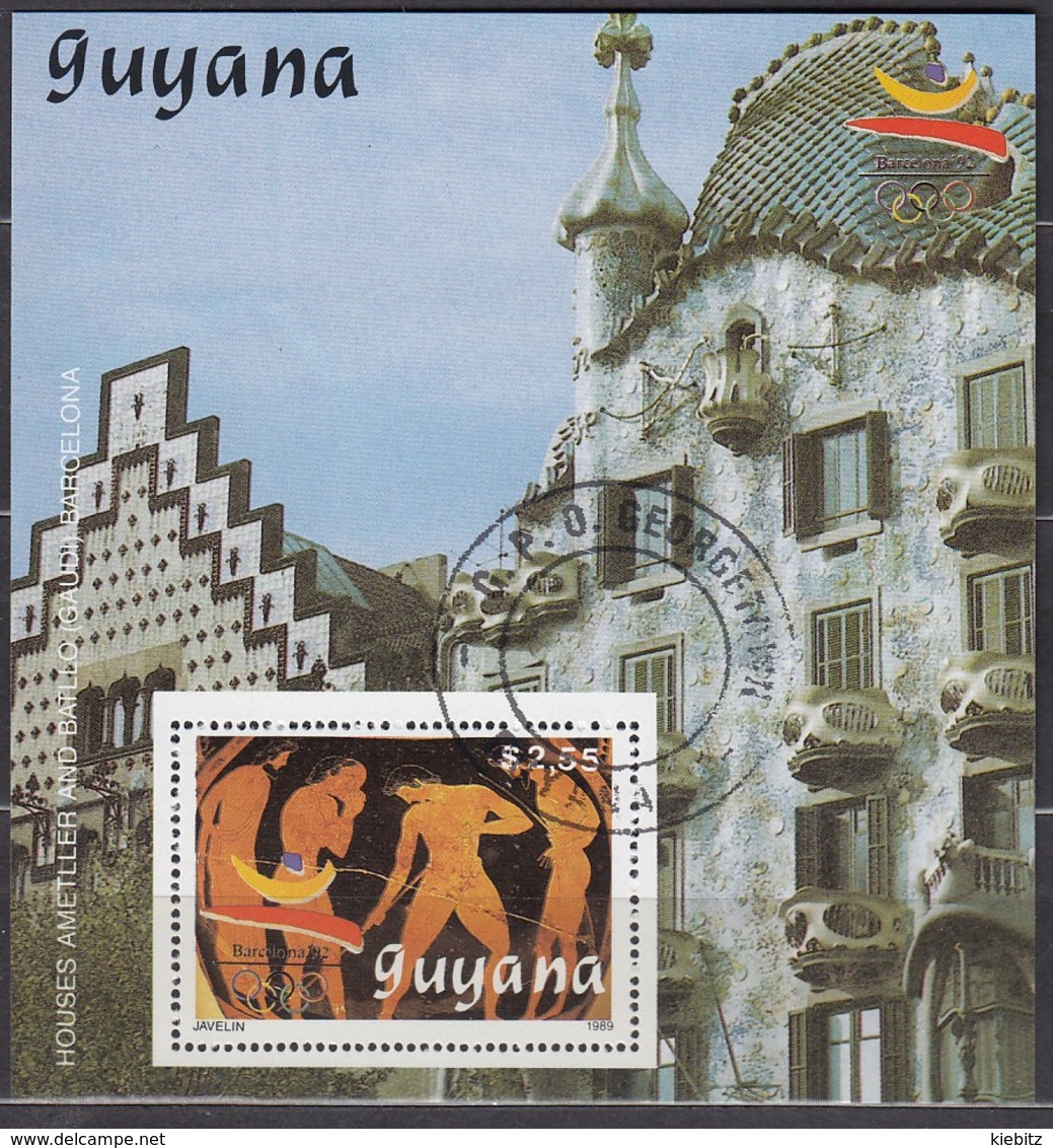 1992 BARCELONA - Guyana - MiNr: 3067  Block 68  Used - Sommer 1992: Barcelone