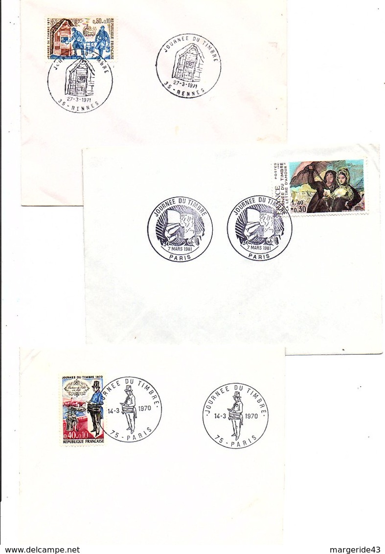 FRANCE LOT DE 12 FDC DIFFERENTES JOURNEE DU TIMBRE - Vrac (max 999 Timbres)