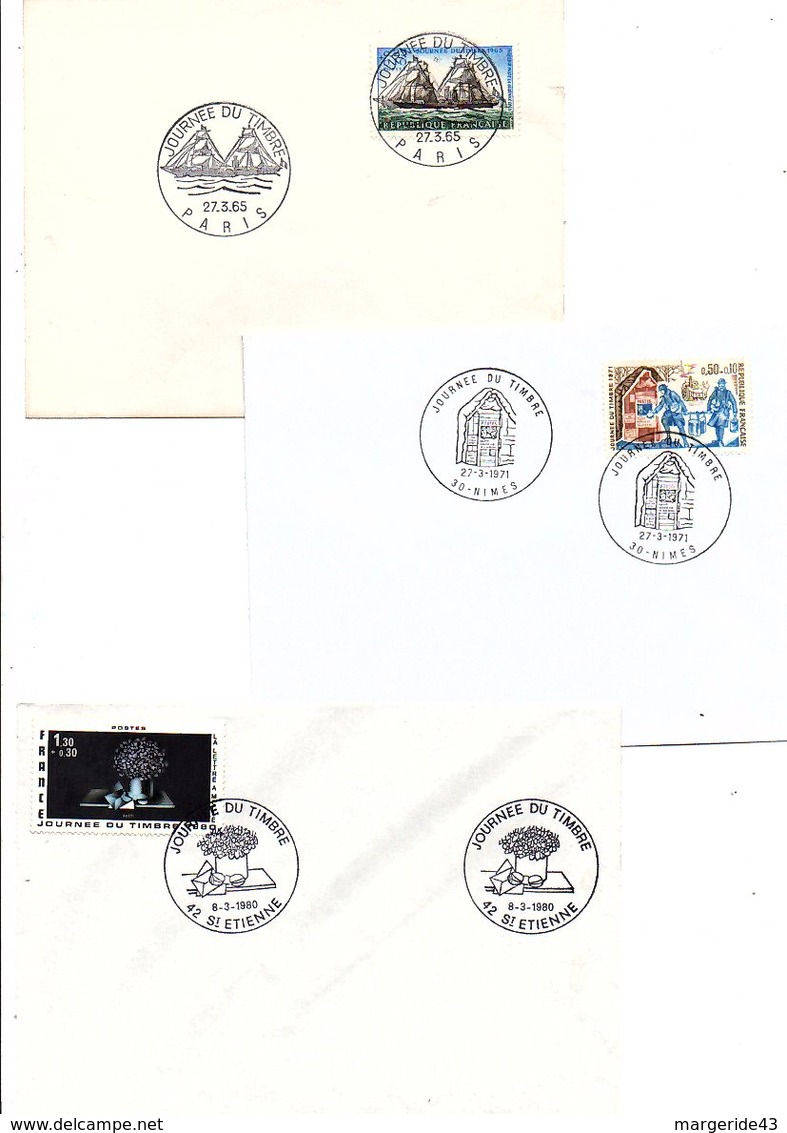 FRANCE LOT DE 12 FDC DIFFERENTES JOURNEE DU TIMBRE - Lots & Kiloware (mixtures) - Max. 999 Stamps