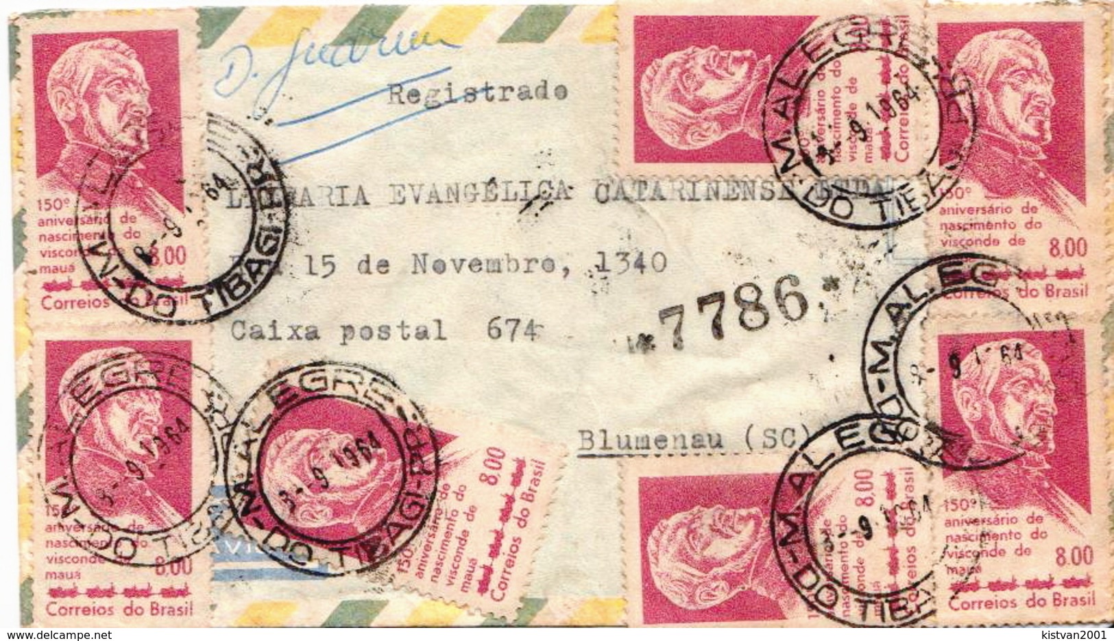 Postal History Cover: Brazil Stamps On Cover - Covers & Documents