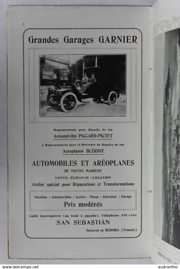 Rare Guia Ilustrada Para El Viajero En San Sebastian 1911 Beau Guide Illustré De 145 Pages San Sébastien Hotchkiss - Géographie & Voyages